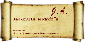 Jankovits András névjegykártya