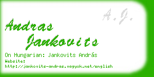 andras jankovits business card