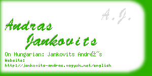 andras jankovits business card